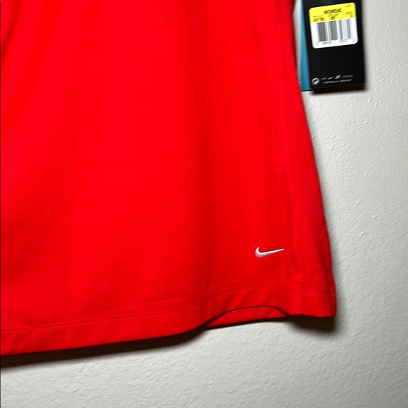 Nike Red Fitted Polo T-Shirt Short Sleeve - Picture 6 of 8
